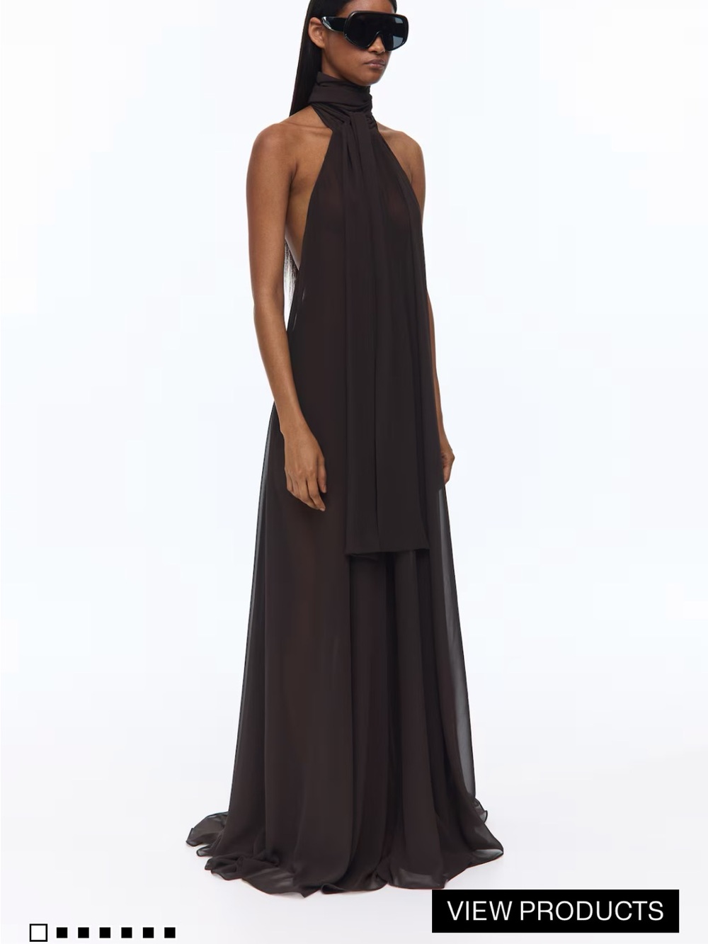 LIVIA NUNES H&M
A-LINE CHIFFON HALTERNECK DRESS 1348327001